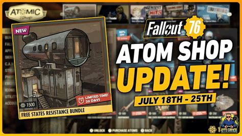 fallout 76 when does the atomic shop update|More.